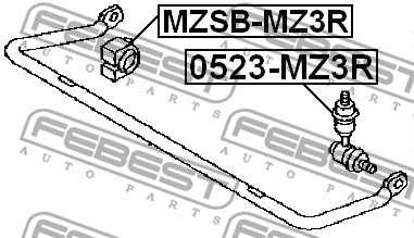 0523-MZ3R FEBEST Тяга / стойка, стабилизатор (фото 2)