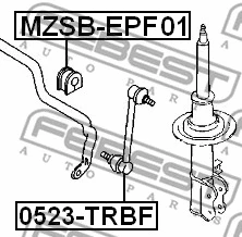 0523-TRBF FEBEST Тяга / стойка, стабилизатор (фото 2)