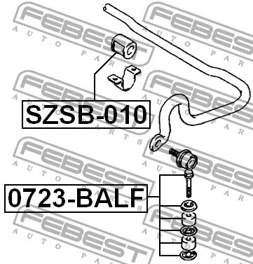0723-BALF FEBEST Тяга / стойка, стабилизатор (фото 2)