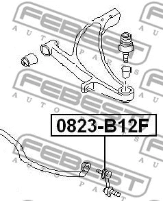0823-B12F FEBEST Тяга / стойка, стабилизатор (фото 2)