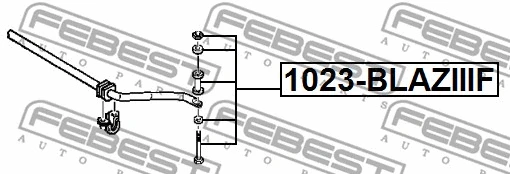 1023-BLAZIIIF FEBEST Тяга / стойка, стабилизатор (фото 2)