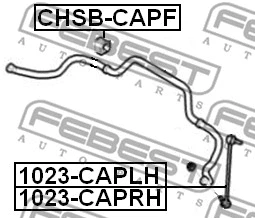 1023-CAPRH FEBEST Тяга / стойка, стабилизатор (фото 2)