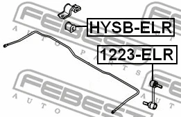 1223-ELR FEBEST Тяга / стойка, стабилизатор (фото 2)