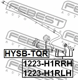 1223-H1RLH FEBEST Тяга / стойка, стабилизатор (фото 2)