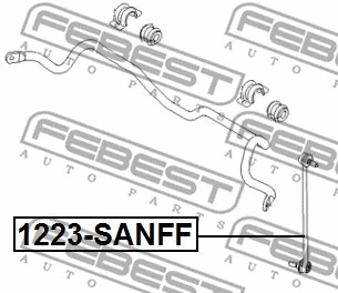 1223-SANFF FEBEST Тяга / стойка, стабилизатор (фото 2)