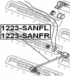 1223-SANFR FEBEST Тяга / стойка, стабилизатор (фото 2)