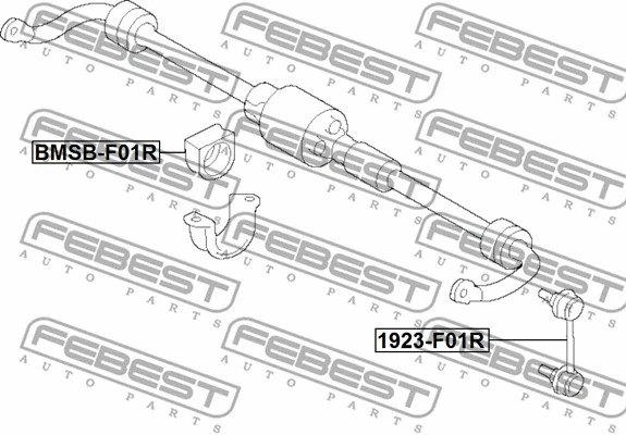 1923-F01R FEBEST Тяга / стойка, стабилизатор (фото 2)