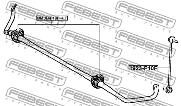 1923-F10F FEBEST Тяга / стойка, стабилизатор (фото 2)