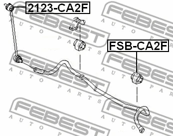 2123-CA2F FEBEST Тяга / стойка, стабилизатор (фото 2)