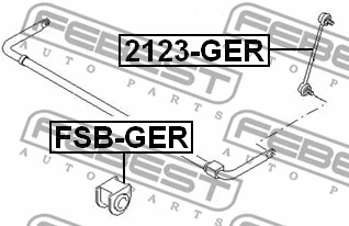 2123-GER FEBEST Тяга / стойка, стабилизатор (фото 2)