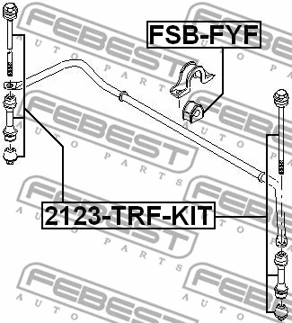 2123-TRF-KIT FEBEST Тяга / стойка, стабилизатор (фото 2)
