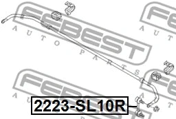 2223-SL10R FEBEST Тяга / стойка, стабилизатор (фото 2)