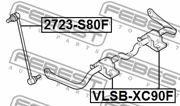 2723-S80F FEBEST Тяга / стойка, стабилизатор (фото 2)