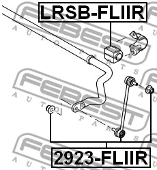 2923-FLIIR FEBEST Тяга / стойка, стабилизатор (фото 2)