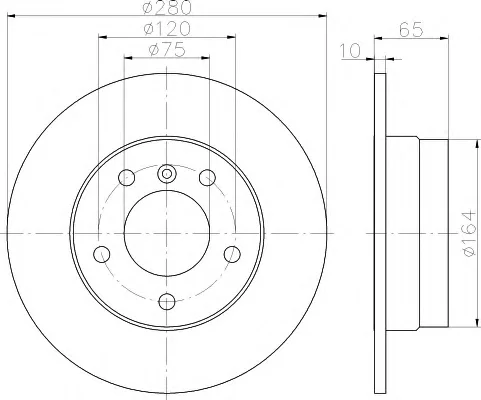 8DD 355 111-251 BEHR/HELLA/PAGID Тормозной диск (фото 1)