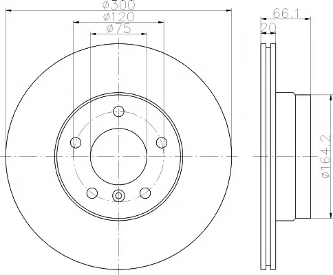 8DD 355 111-271 BEHR/HELLA/PAGID Тормозной диск (фото 1)