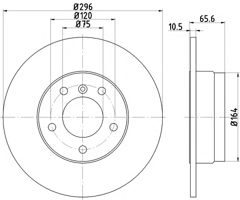 8DD 355 111-291 BEHR/HELLA/PAGID Тормозной диск (фото 1)