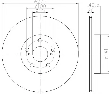 8DD 355 111-621 BEHR/HELLA/PAGID Тормозной диск (фото 1)