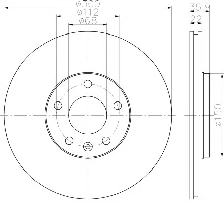 8DD 355 111-831 BEHR/HELLA/PAGID Тормозной диск (фото 1)