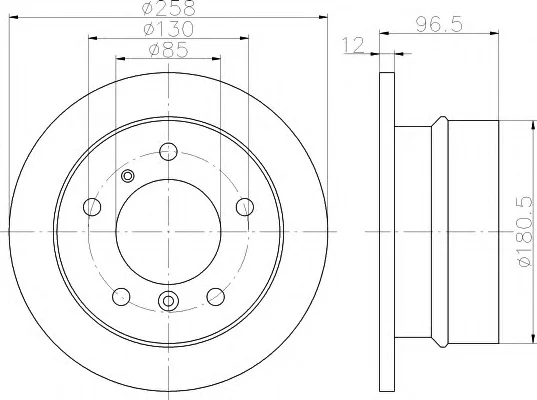 8DD 355 111-871 BEHR/HELLA/PAGID Тормозной диск (фото 1)