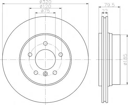 8DD 355 112-241 BEHR/HELLA/PAGID Тормозной диск (фото 1)