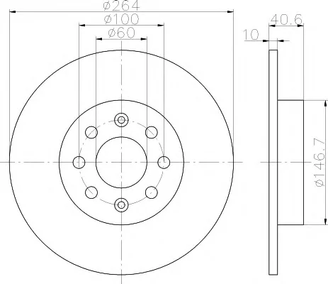 8DD 355 112-611 BEHR/HELLA/PAGID Тормозной диск (фото 1)