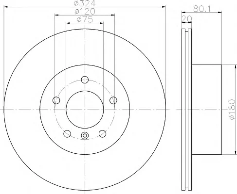 8DD 355 112-691 BEHR/HELLA/PAGID Тормозной диск (фото 1)