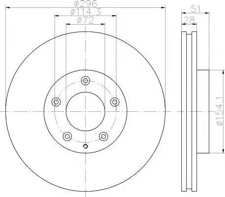 8DD 355 112-891 BEHR/HELLA/PAGID Тормозной диск (фото 1)