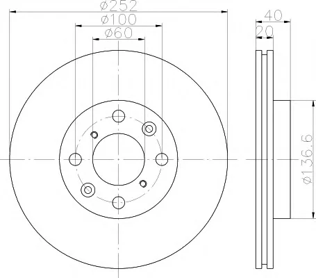 8DD 355 112-971 BEHR/HELLA/PAGID Тормозной диск (фото 1)