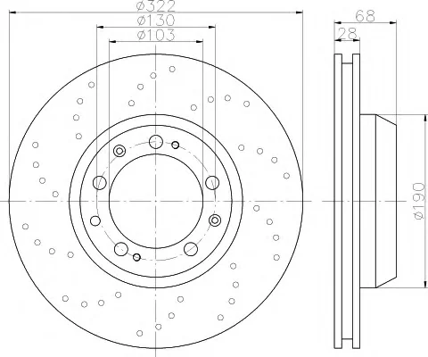 8DD 355 113-131 BEHR/HELLA/PAGID Тормозной диск (фото 1)