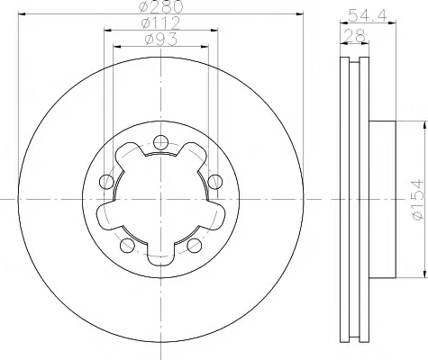 8DD 355 113-251 BEHR/HELLA/PAGID Тормозной диск (фото 1)