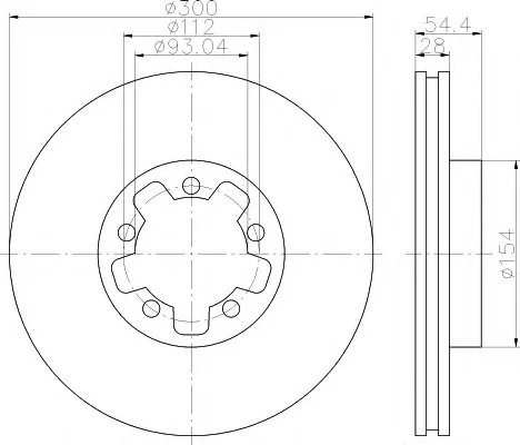 8DD 355 113-271 BEHR/HELLA/PAGID Тормозной диск (фото 1)