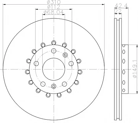 8DD 355 113-331 BEHR/HELLA/PAGID Тормозной диск (фото 1)