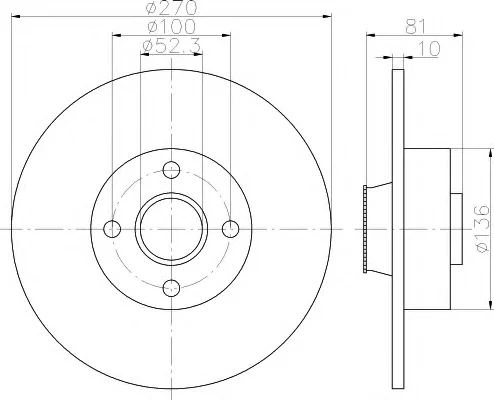 8DD 355 113-491 BEHR/HELLA/PAGID Тормозной диск (фото 1)