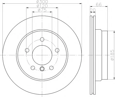 8DD 355 113-511 BEHR/HELLA/PAGID Тормозной диск (фото 1)