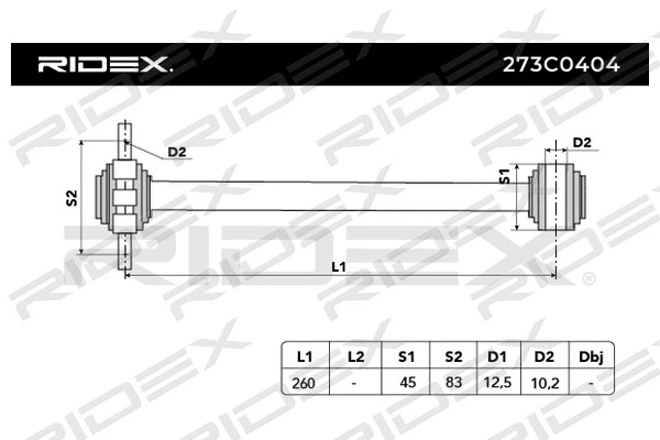 273C0404 RIDEX Тяга / стойка, подвеска колеса (фото 1)