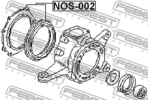 NOS-002 FEBEST Ремкомплект, поворотный кулак (фото 2)