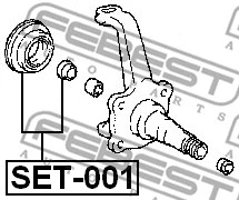 SET-001 FEBEST Ремкомплект, поворотный кулак (фото 2)