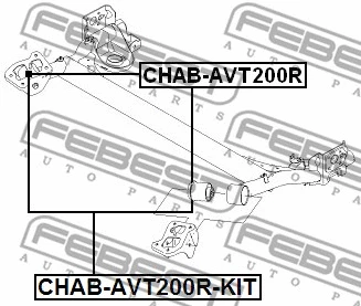 CHAB-AVT200R-KIT FEBEST Ремкомплект, балка моста (фото 2)