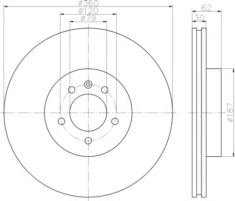 8DD 355 114-061 BEHR/HELLA/PAGID Тормозной диск (фото 1)