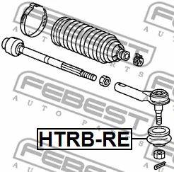 HTRB-RE FEBEST Ремкомплект, наконечник поперечной рулевой тяги (фото 2)