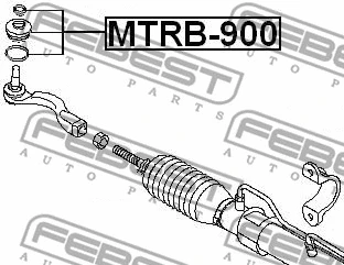 MTRB-900 FEBEST Ремкомплект, наконечник поперечной рулевой тяги (фото 2)