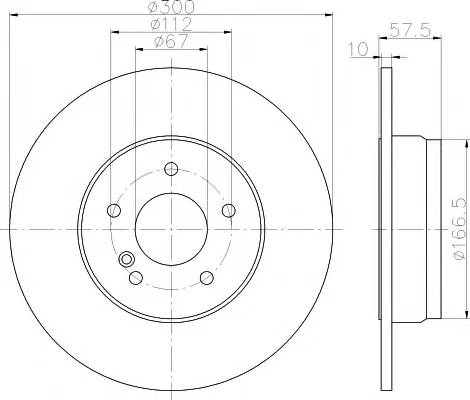 8DD 355 114-221 BEHR/HELLA/PAGID Тормозной диск (фото 1)