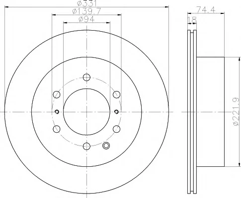 8DD 355 114-591 BEHR/HELLA/PAGID Тормозной диск (фото 1)