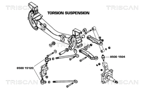 8500 1504 TRISCAN Шарнир независимой подвески / поворотного рычага (фото 1)