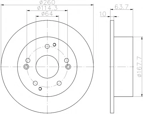 8DD 355 114-831 BEHR/HELLA/PAGID Тормозной диск (фото 1)