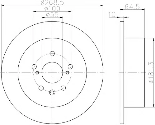 8DD 355 115-071 BEHR/HELLA/PAGID Тормозной диск (фото 1)