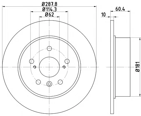 8DD 355 115-251 BEHR/HELLA/PAGID Тормозной диск (фото 1)