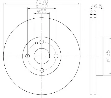 8DD 355 115-351 BEHR/HELLA/PAGID Тормозной диск (фото 1)