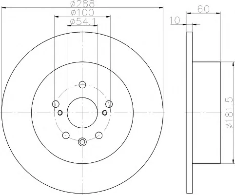 8DD 355 115-661 BEHR/HELLA/PAGID Тормозной диск (фото 1)